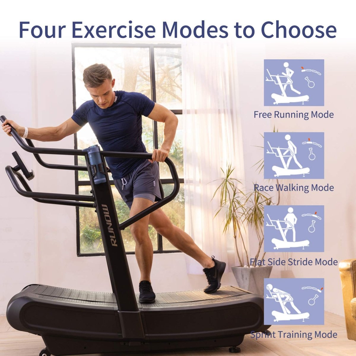 Curved Treadmill, Non - Electric Motorized Treadmill for Commercial & Home Running Machine with Customization & Resistance Adjustment - Your Performance Shop