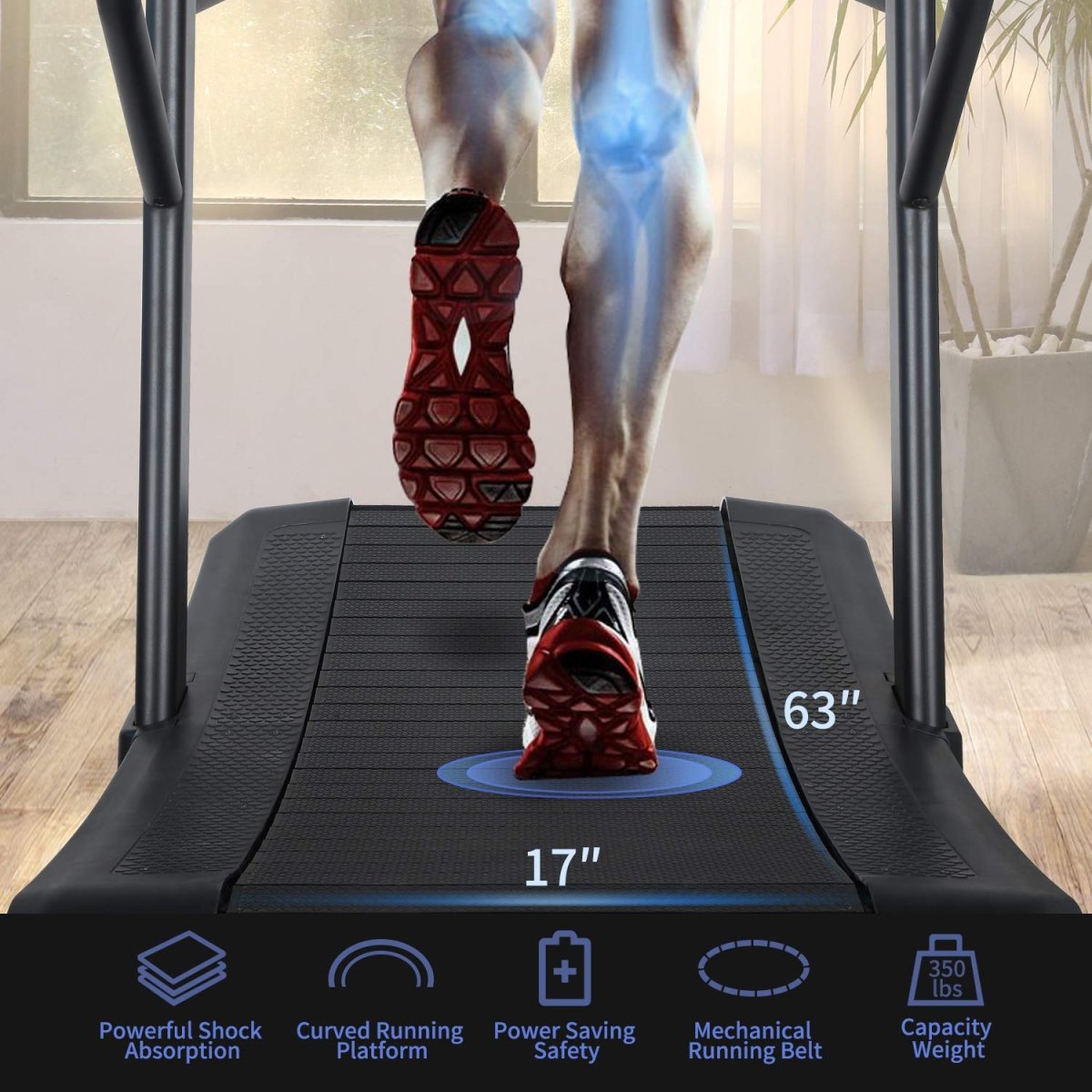 Curved Treadmill, Non - Electric Motorized Treadmill for Commercial & Home Running Machine with Customization & Resistance Adjustment - Your Performance Shop