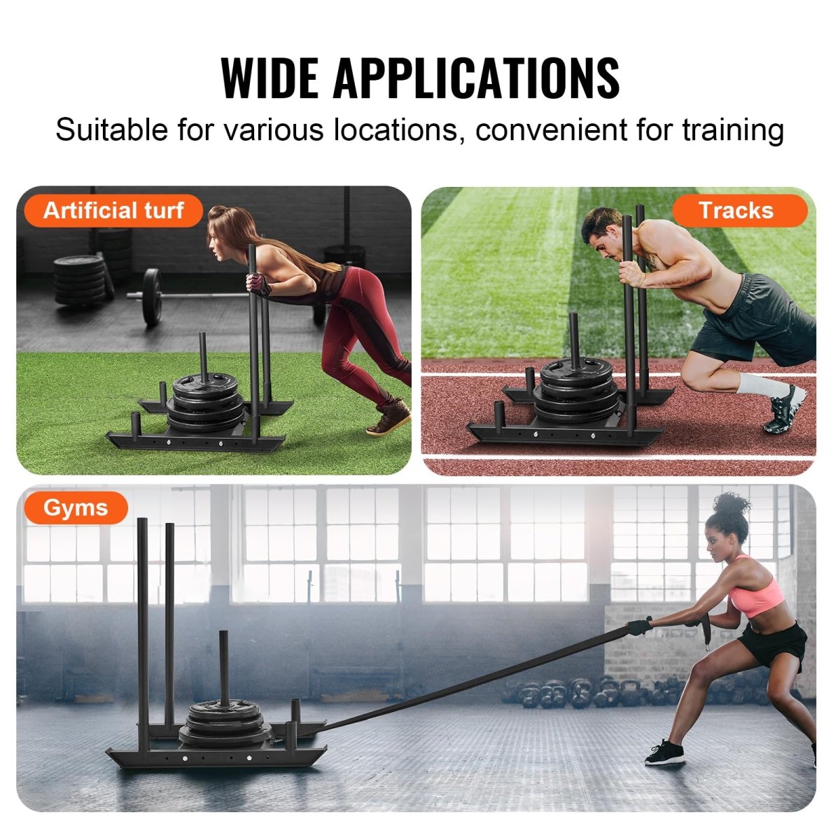 Weight Training Sled, Pull Push Power Sled, Fitness Strength Resistance Training - Your Performance Shop